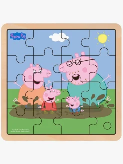 Spil & Puslespil-BarboToys Gurli Gris Træpuslespil 16 Brikker Mudder