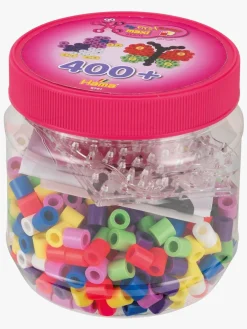Kreativt Legetøj-Hama Maxi Perlekasse 400 stk. Lyserødt Låg
