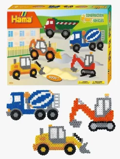 Kreativt Legetøj-Hama Midi Gaveæske Arbejdskøretøjer 4000 stk