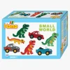 Kreativt Legetøj-Hama Midi Perler Gaveæske Small World Dino Cars 2.000 Stk.