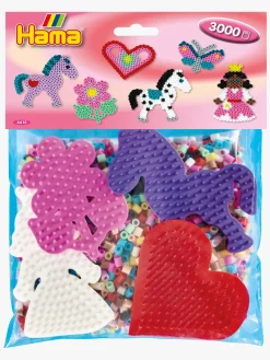 Kreativt Legetøj-Hama Perleplader og Perler 3000 Stk.