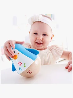 Trælegetøj|Babylegetøj-Hape Penguin Musical Wobbler Trælegetøj