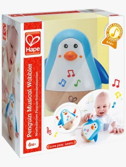 Trælegetøj|Babylegetøj-Hape Penguin Musical Wobbler Trælegetøj