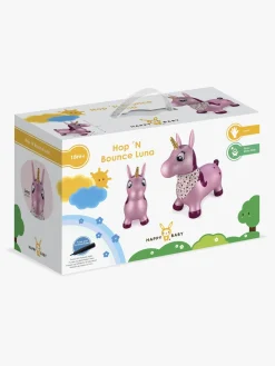 Udelegetøj-HappyBaby Happy Baby Hop 'N Bounce Luna Hoppedyr Enhjørning