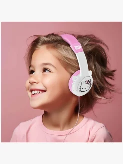 Elektronik & Media-OTLTechnologies Hello Kitty Høretelefoner med Ører 85dB, Pink Lyserød