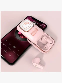 Elektronik & Media-OTLTechnologies Hello Kitty Høretelefoner In-Ear TWS med LED, Pink Lyserød