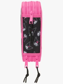 Kreativt Legetøj-HelloKitty Hello Kitty Kuromi Penalhus med 3 Rum, Lyserød/sort