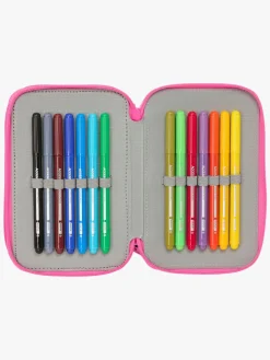 Kreativt Legetøj-HelloKitty Hello Kitty Kuromi Penalhus med 3 Rum, Lyserød/sort