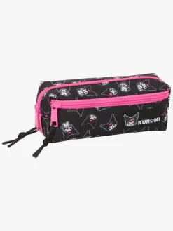 Kreativt Legetøj-HelloKitty Hello Kitty Kuromi Penalhus med 3 Rum, Lyserød/sort