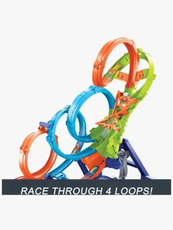 Legetøjsbiler & -Fartøjer-HotWheels Hot Wheels Action 4-Loop Crash Out Racerbane