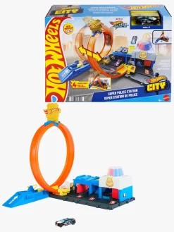Legetøjsbiler & -Fartøjer-HotWheels Hot Wheels City Super Politistation Racerbane