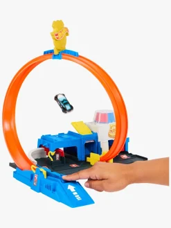 Legetøjsbiler & -Fartøjer-HotWheels Hot Wheels City Super Politistation Racerbane