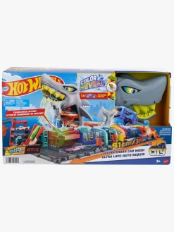 Legetøjsbiler & -Fartøjer-HotWheels Hot Wheels City Ultra Shark Car Wash Racerbane