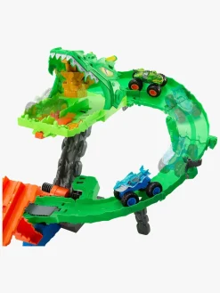 Legetøjsbiler & -Fartøjer-HotWheels Hot Wheels Monster Trucks Dragon Destruction Racerbane