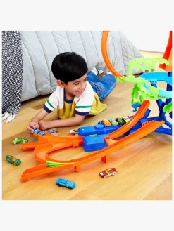 Legetøjsbiler & -Fartøjer-HotWheels Hot Wheels Stunt Tracks Big Air Crash Racerbane