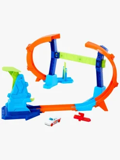 Legetøjsbiler & -Fartøjer-HotWheels Hot Wheels Stunt Tracks Corkscrew Jump Champion Racerbane