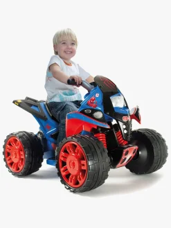 Elbiler & -Køretøjer-Injusa Elbil Quadbike Spiderman, Rød/Blå