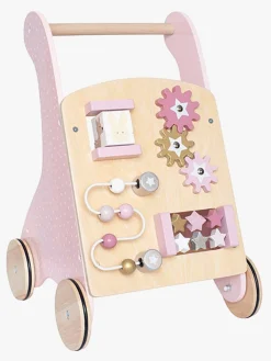 Babylegetøj-JaBaDaBaDo Bunny Aktivitetsvogn Lyserød/Beige