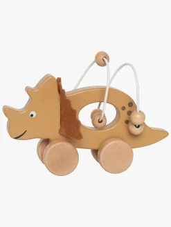 Trælegetøj-JaBaDaBaDo Dino Rulledyr med Kuglelabyrint