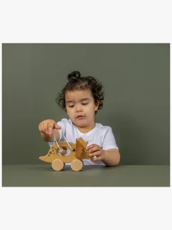 Trælegetøj-JaBaDaBaDo Dino Rulledyr med Kuglelabyrint