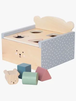 Trælegetøj-JaBaDaBaDo Puttekasse Teddy Flerfarvet