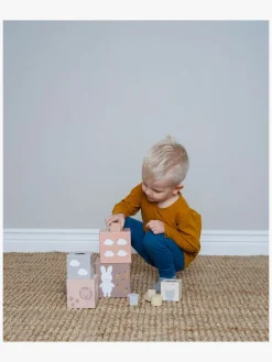 Babylegetøj-JaBaDaBaDo Stabelbar Terninger Natur