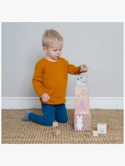 Babylegetøj-JaBaDaBaDo Stabelbar Terninger Natur