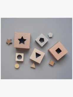 Babylegetøj-JaBaDaBaDo Stabelbar Terninger Natur