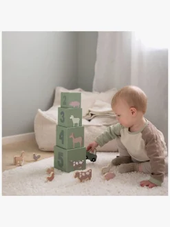 Babylegetøj-JaBaDaBaDo Stableklodser med Bondegårdsdyr