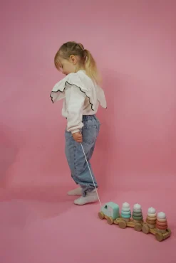 Trælegetøj-JaBaDaBaDo Tog med Klodser, Is