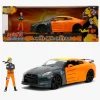 Legetøjsbiler & -Fartøjer-JadaToys Jada Toys Nissan GT-R 2009 Bil med Naruto Figur