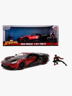 Legetøjsbiler & -Fartøjer|Legetøjsfigurer-JadaToys Jada Toys Spider-Man Bil med Figur Miles Morales 2017 Ford GT 1:2 Sort