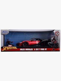 Legetøjsbiler & -Fartøjer|Legetøjsfigurer-JadaToys Jada Toys Spider-Man Bil med Figur Miles Morales 2017 Ford GT 1:2 Sort