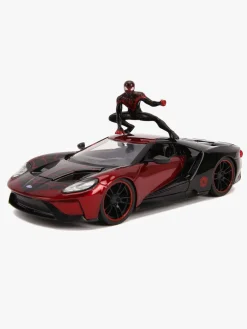 Legetøjsbiler & -Fartøjer|Legetøjsfigurer-JadaToys Jada Toys Spider-Man Bil med Figur Miles Morales 2017 Ford GT 1:2 Sort