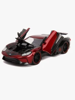 Legetøjsbiler & -Fartøjer|Legetøjsfigurer-JadaToys Jada Toys Spider-Man Bil med Figur Miles Morales 2017 Ford GT 1:2 Sort