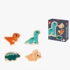 Spil & Puslespil-Janod 4 Progressive Puslespil Dinosaurer 14 Brikker