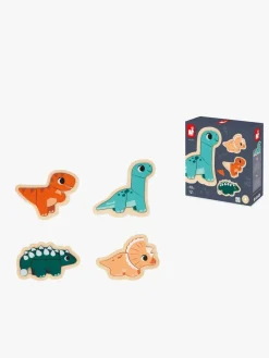 Spil & Puslespil-Janod 4 Progressive Puslespil Dinosaurer 14 Brikker