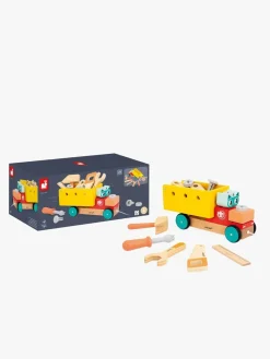 Trælegetøj-Janod Brico'Kids Pull Along DIY Lastbil 14 Dele