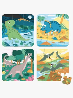 Spil & Puslespil-Janod Dinosaur Puslespil med Progressiv Sværhedsgrad 4-i-1 43 Brikker Flerfarvet