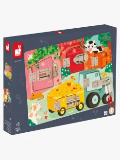 Spil & Puslespil-Janod Låsebræt Bondegård