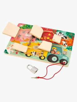 Spil & Puslespil-Janod Låsebræt Bondegård