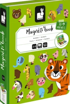 Bøger|Legetøj Til Børn På 0-10 År-Janod Magneti'Book Dyr Magnetsæt 30 Stk. Flerfarvet