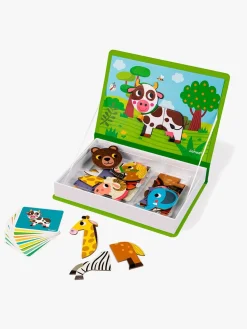 Bøger|Legetøj Til Børn På 0-10 År-Janod Magneti'Book Dyr Magnetsæt 30 Stk. Flerfarvet