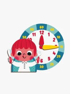 Bøger-Janod Magneti'Book Lær Klokken Magnetsæt 75 Stk. Flerfarvet