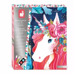 Kreativt Legetøj-Janod Perlemor Og 3D-maleri Enhjørning