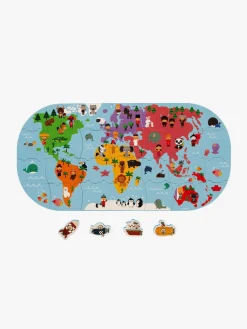 Vandlegetøj-Janod Puslespil Badelegetøj Explorers Map