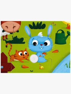 Spil & Puslespil-Janod Tactile Puslespil Bondegårdsdyr 20 Dele Flerfarvet