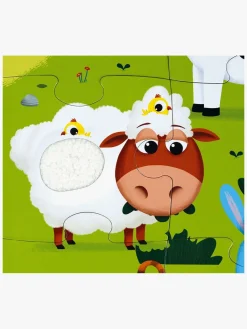 Spil & Puslespil-Janod Tactile Puslespil Bondegårdsdyr 20 Dele Flerfarvet