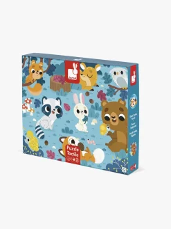 Spil & Puslespil-Janod Tactile Puslespil Skovdyr 20 Dele Flerfarvet