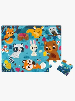 Spil & Puslespil-Janod Tactile Puslespil Skovdyr 20 Dele Flerfarvet